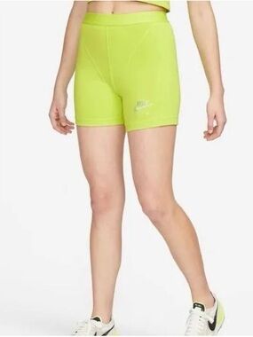 NWT- Nike Air Neon Lime Bike Shorts